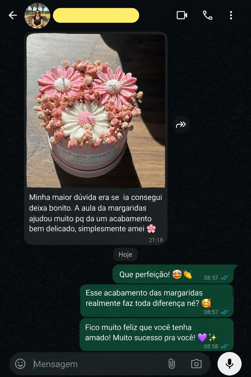Depoimento aluna